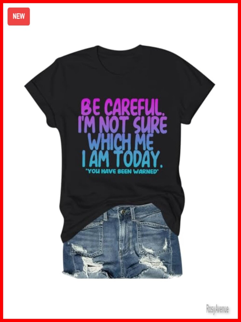 Women's Funny Sarcastic Graphic Tee Cotton Blend Casual Crew Neck